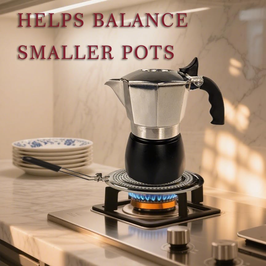 Difusor Lochvenix bajo moka pot para extracción óptima de café aromático.