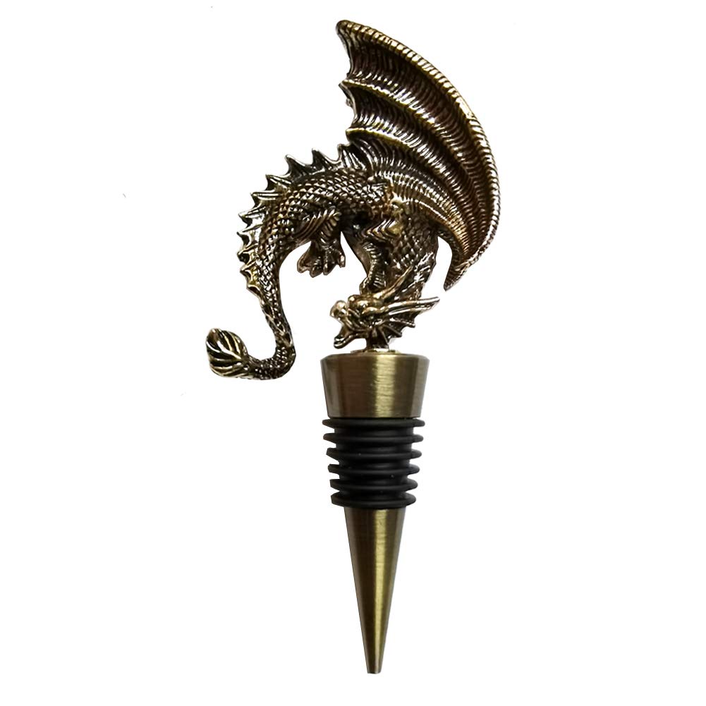 Lockban tapon vino dragon-gotico, diseño elegante para regalo