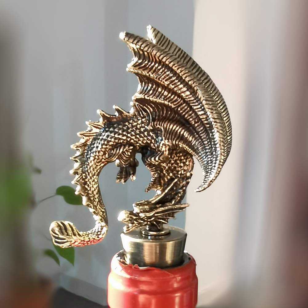 Lockban tapon vino dragon-gotico, detalle gótico para decoración