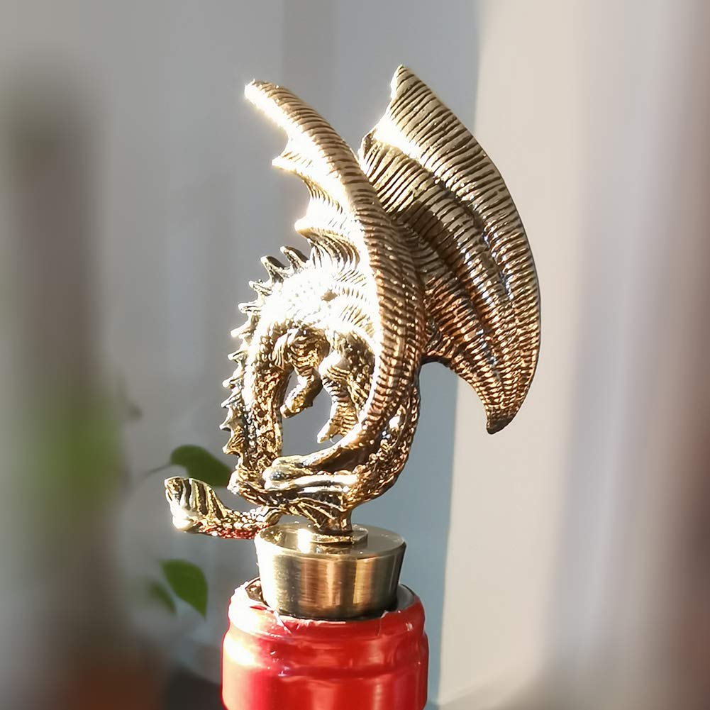 Lockban tapon vino dragon-gotico, material duradero en aleación