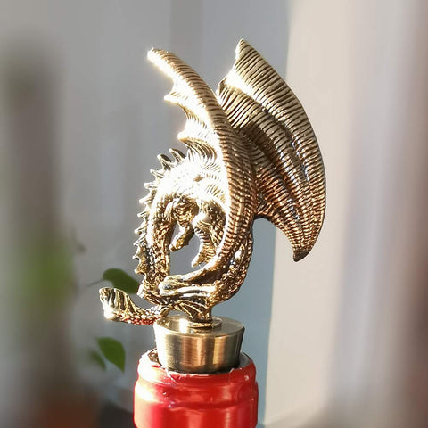Lockban tapon vino dragon-gotico, material duradero en aleación