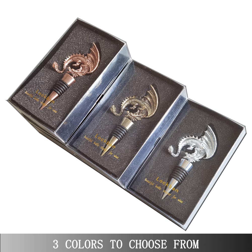 Lockban tapon vino dragon-gotico, ideal para celebraciones