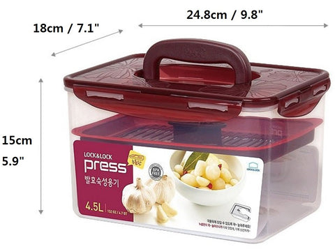 LocknLock contenedor de 4,5 L para almacenar kimchi con frescura.