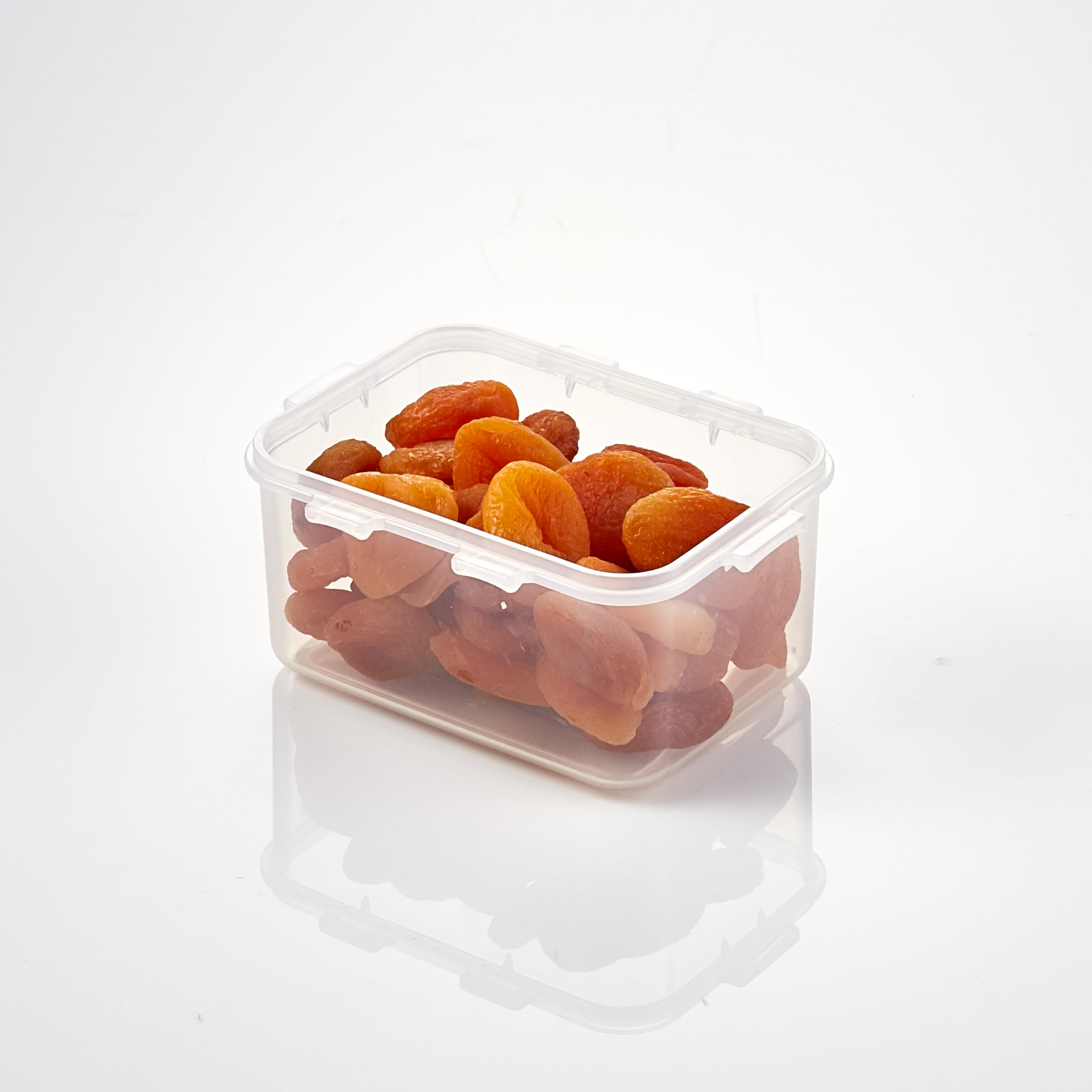 LocknLock contenedor rectangular apto para microondas con tapa abierta para recalentar.