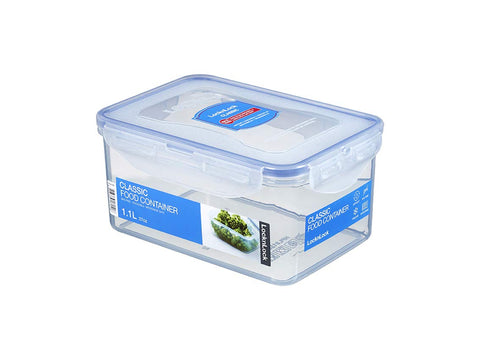 LocknLock Easy Essentials Contenedor rectangular 37oz para almacenar comida grande y mantenerla fresca.