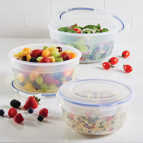 LocknLock Easy Essentials tazón apilable de 8.9 tazas con tapa, perfecto para mantener comida fresca