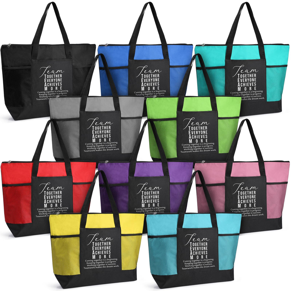 Locmeo bolsa equipo 10 piezas colores: regalo de equipo perfecto para agradecer y transportar materiales.