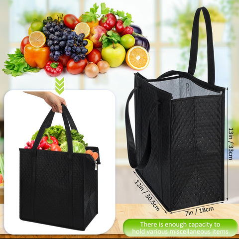 Locmeo bolsas termicas grandes, cierre zip, seguridad para alimentos calientes o fríos.