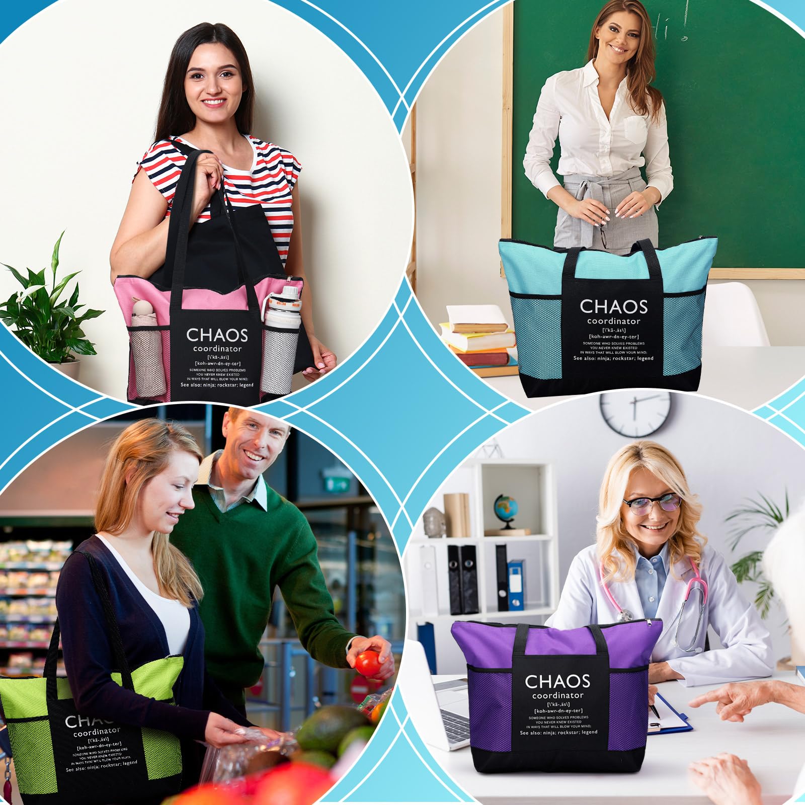 Locmeo bolso grande 16x4x14 pulgadas para laptop, libros y ropa