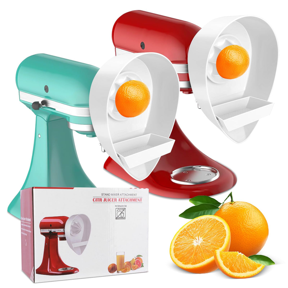 LOCOADCT Exprimidor para batidora Kitchenaid con doble reamer, jugo fluido y cómodo