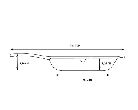 Lodge Blacklock – mango-auxiliar; control adicional para girar la sartén.