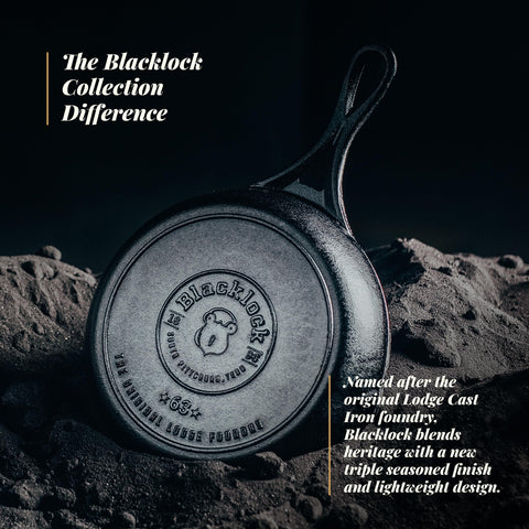 Materiales no tóxicos Lodge Blacklock, libre de PFOA y PTFE para cocinar con tranquilidad.