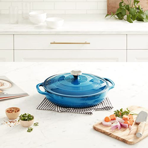 Perfecta para marinar, refrigerar y servir en mesa con color Azul Aciano.