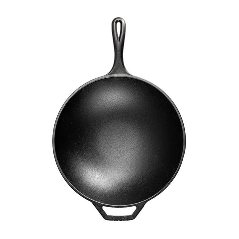 Wok Lodge Chef Collection 12,5 pulgadas para crujir coles de Bruselas.