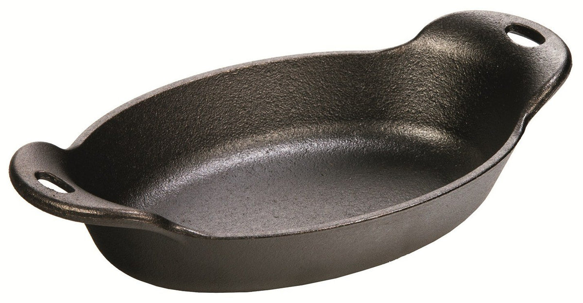Lodge mini-servidor oval 16 onzas, hierro fundido para cocción uniforme.