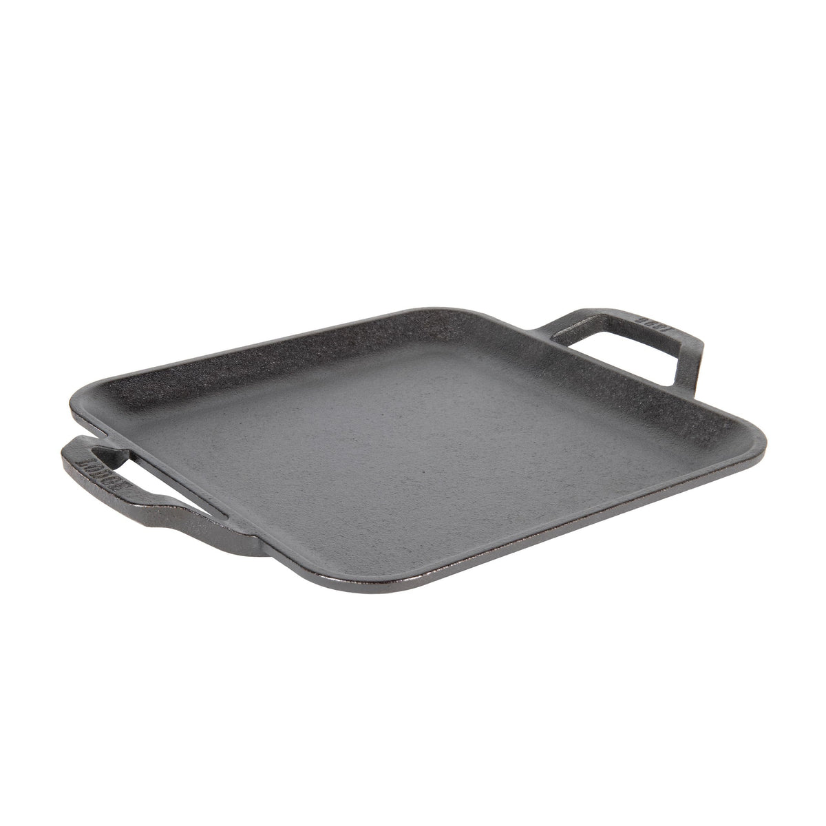 Lodge plancha cuadrada de hierro fundido 11 pulgadas con asa doble para manejo cómodo