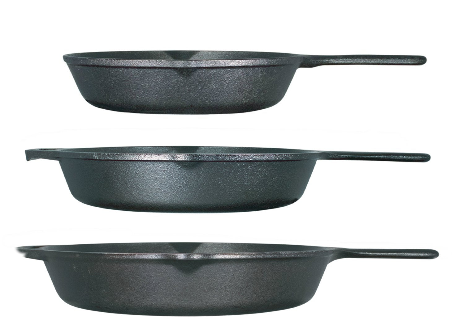 Lodge sartenes de hierro fundido 10,25 pulgadas lista para cocinar variado