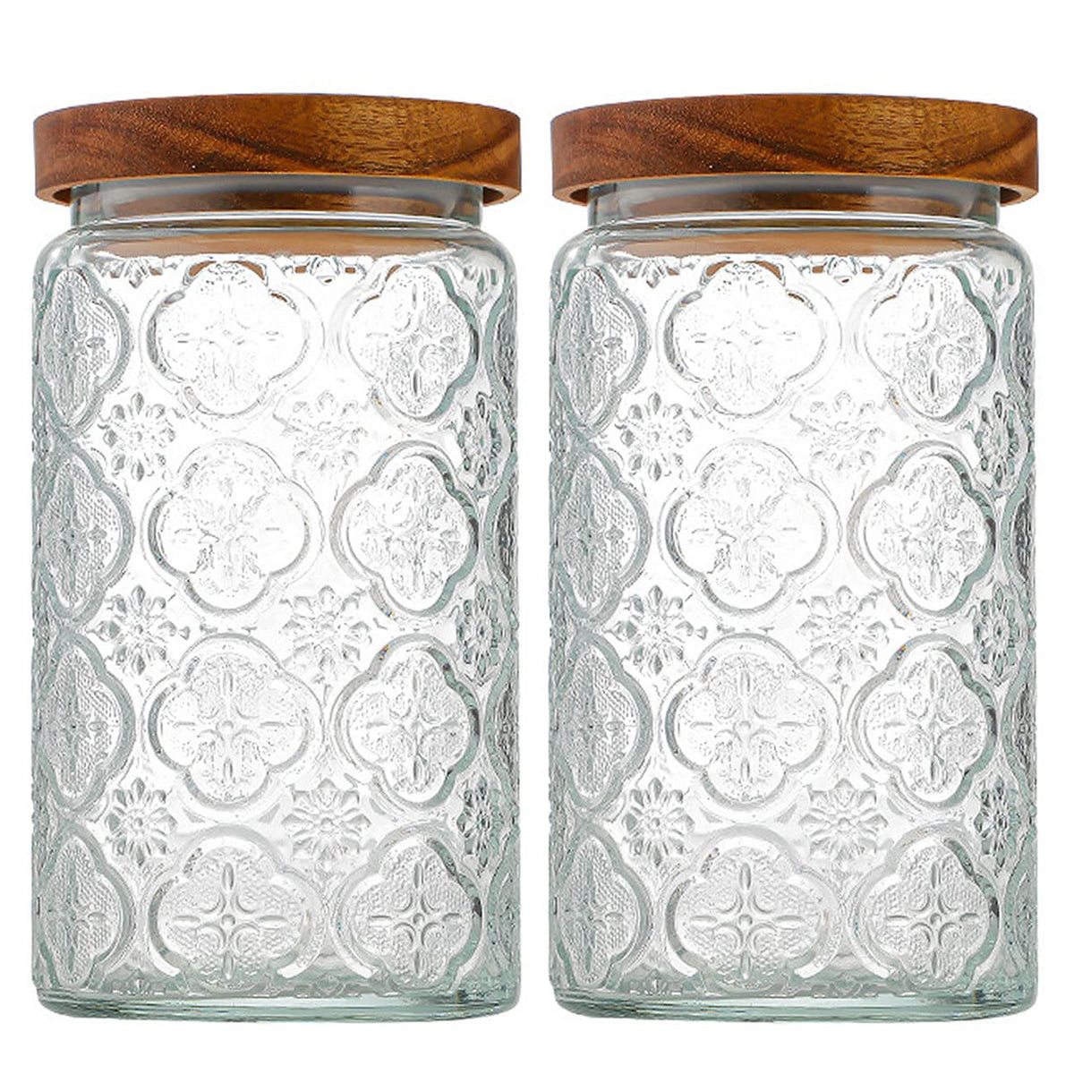 Las jarras LODIKE de 1000 ml con tapa de madera ofrecen frescura y orden.