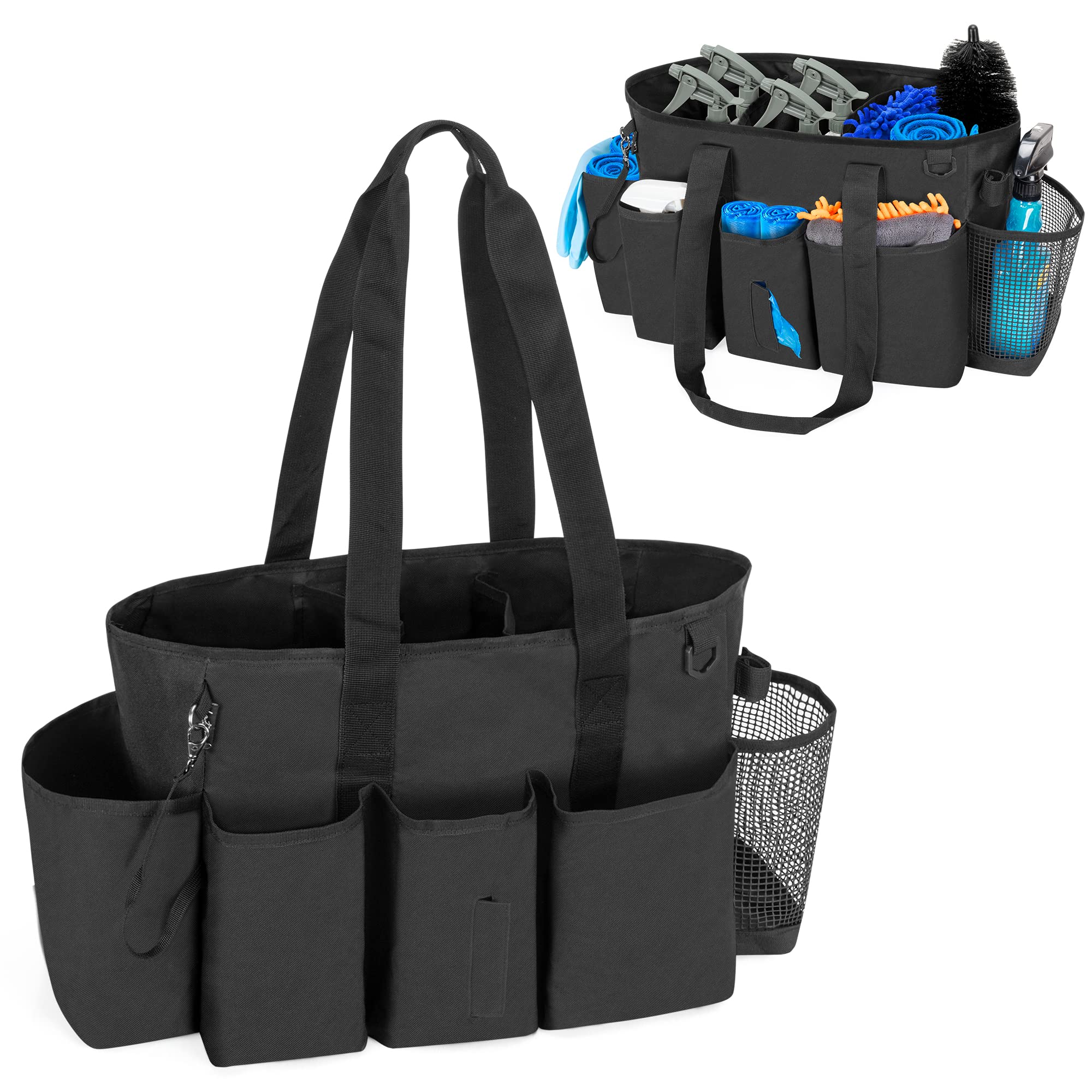 LoDrid bolsa organizadora de limpieza, gran capacidad para herramientas y suministros.