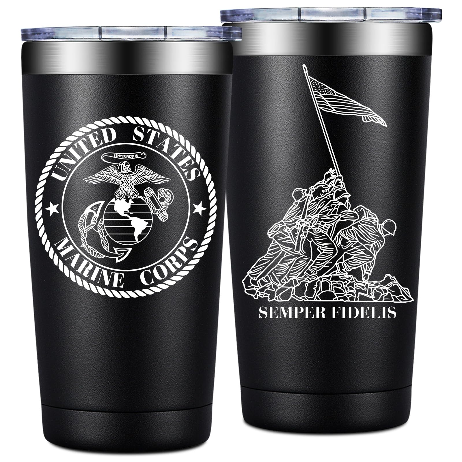 Vaso Loecuxe para el Cuerpo de Marines de EE. UU. 20 oz, ideal para regalo y bebidas.