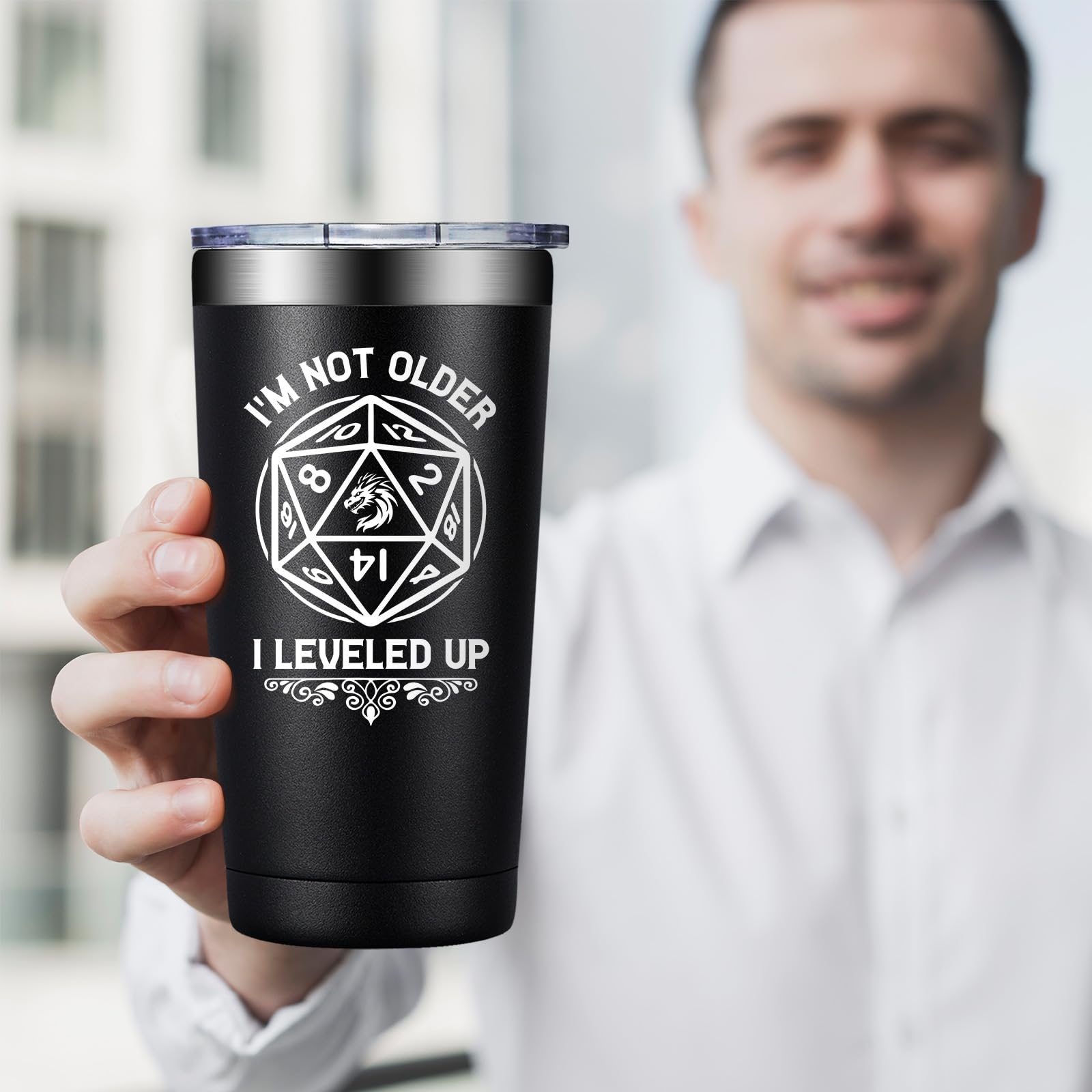 Loecuxe Taza acero inoxidable 304, doble pared para mayor durabilidad.
