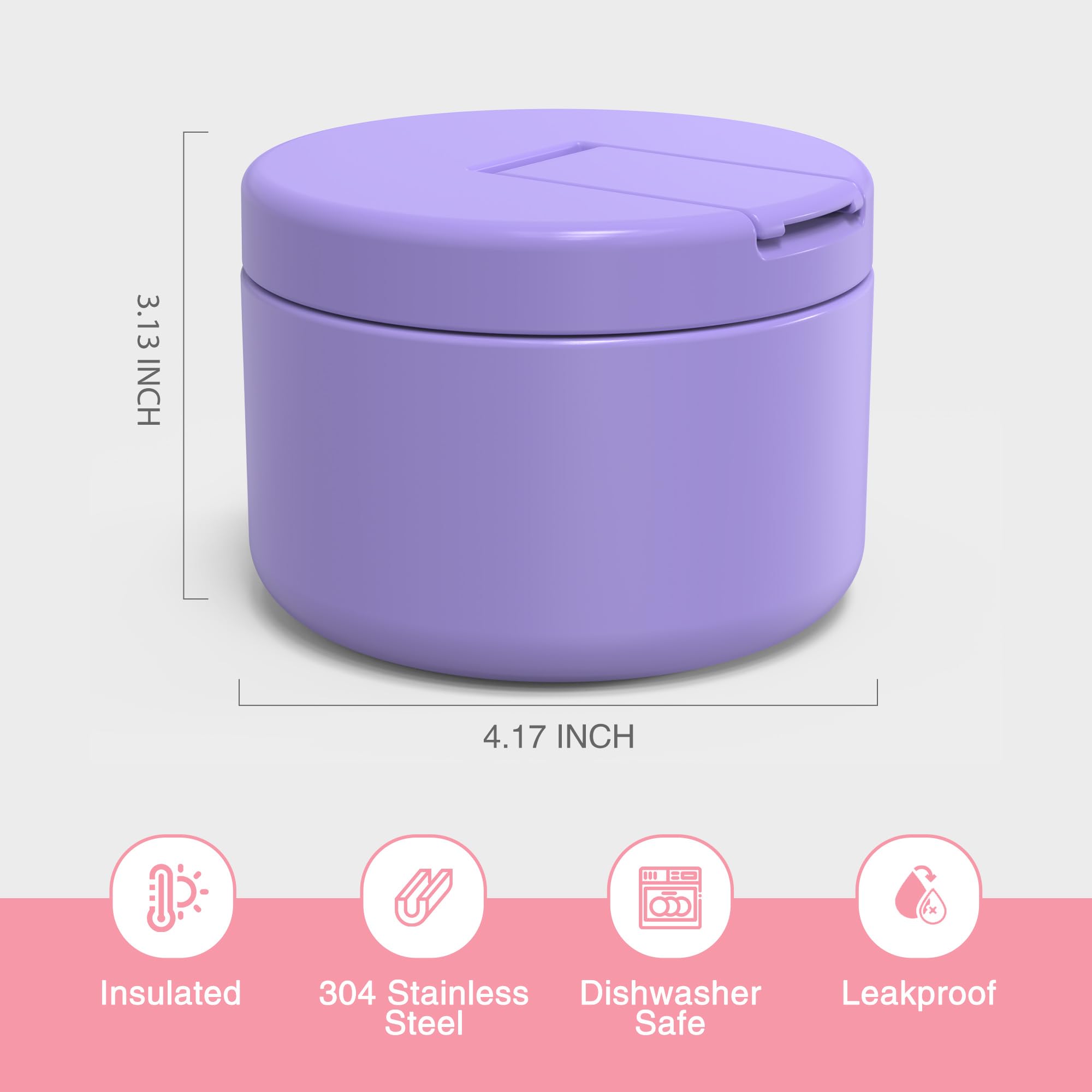LOHASOK termo 12oz, diseño práctico para loncheras escolares