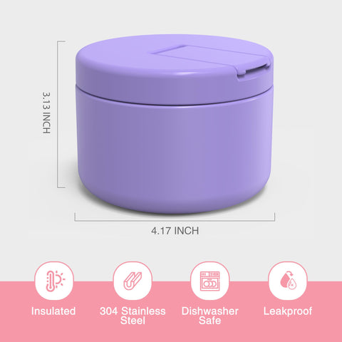 LOHASOK termo 12oz, diseño práctico para loncheras escolares