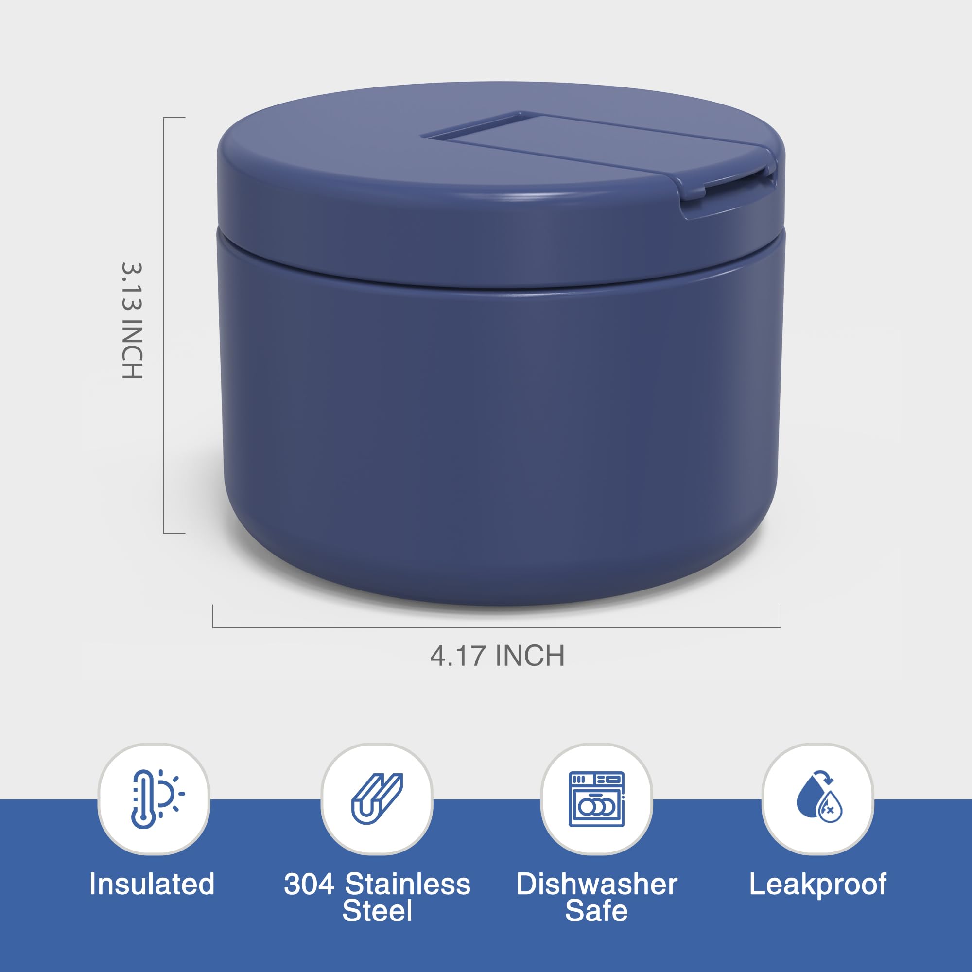 LOHASOK termo para niños uso escolar y viaje azul: perfecto para salidas y almuerzos.