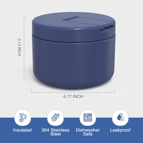 LOHASOK termo para niños uso escolar y viaje azul: perfecto para salidas y almuerzos.