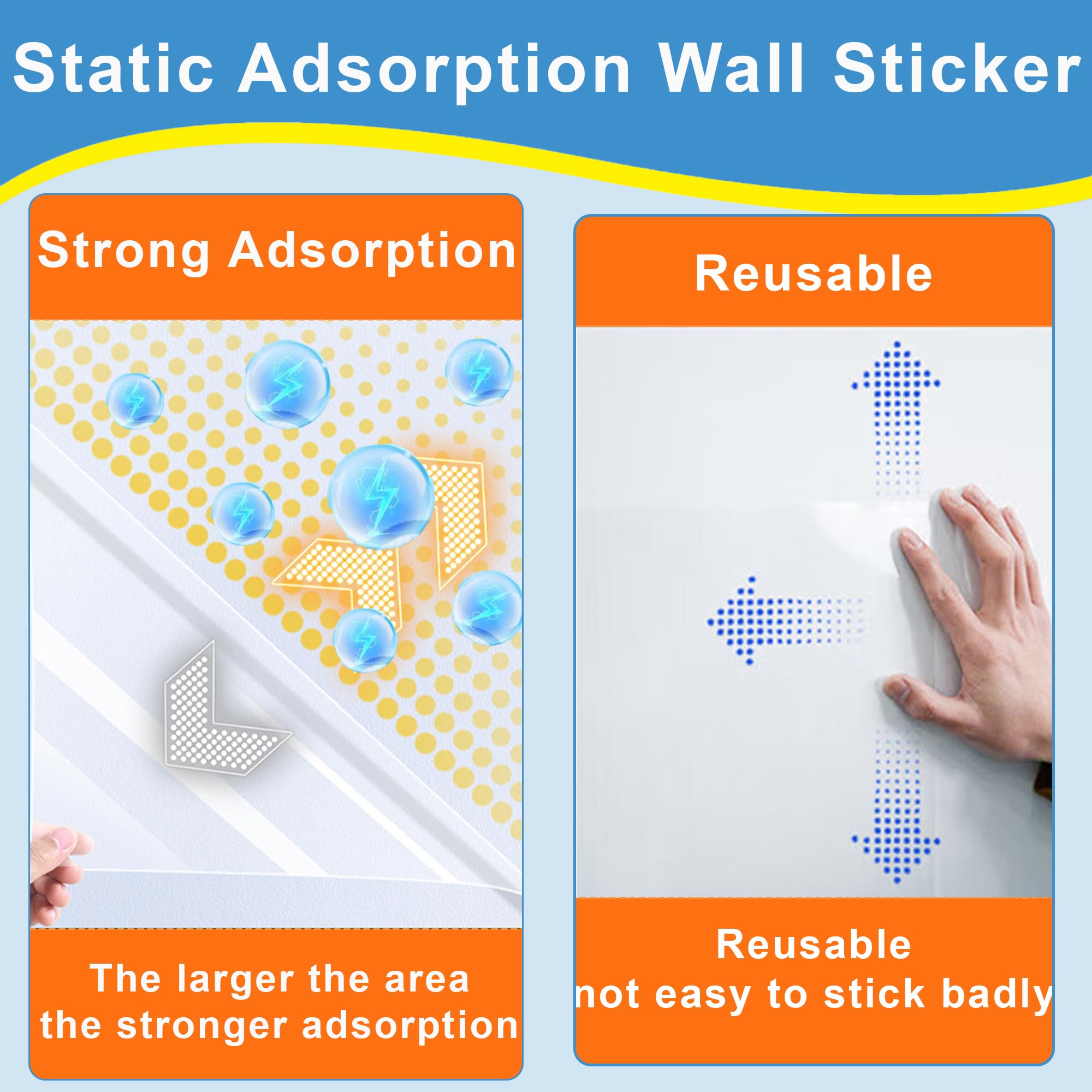 Loiion película protectora transparente adhesión estática para paredes lisas.