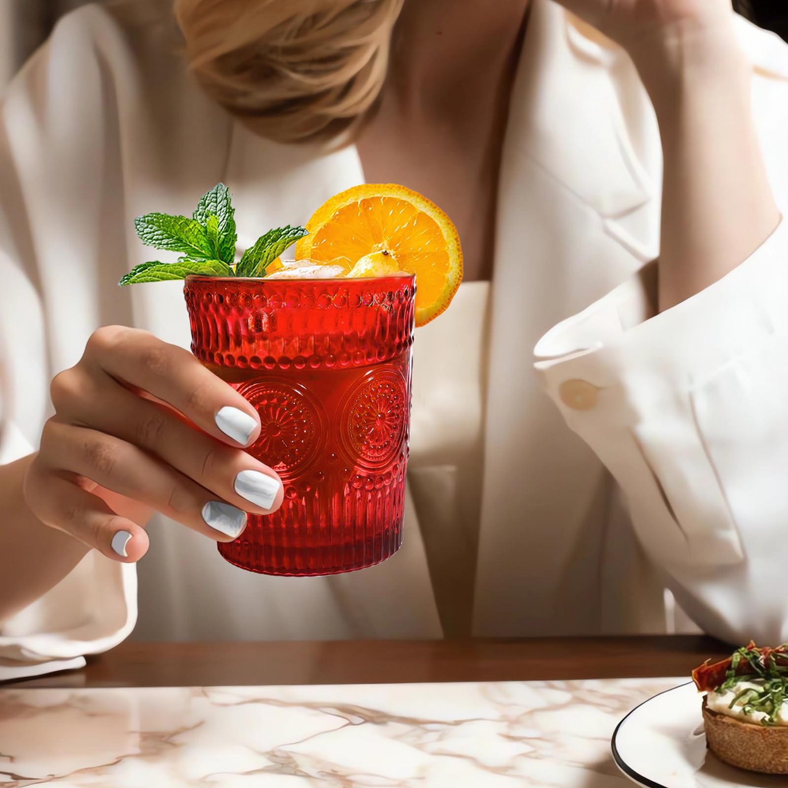 Vaso Loivttvv para agua y jugos, vidrio resistente