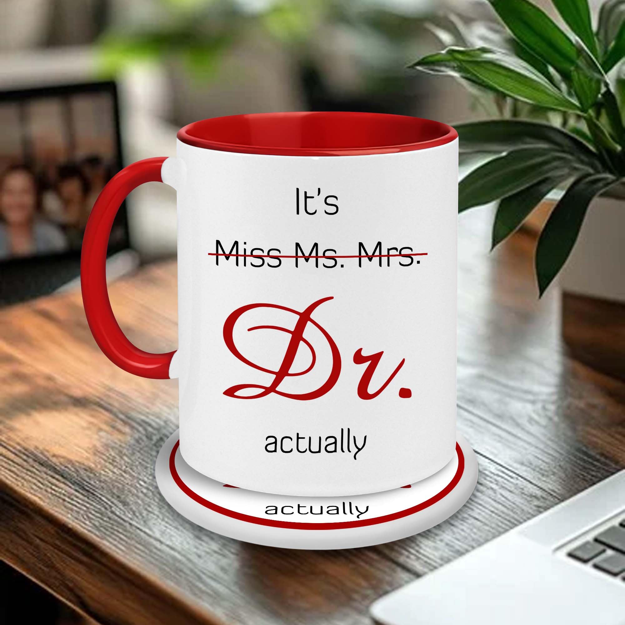 Taza LOJEYYGLE con posavasos incluido para escritorio.