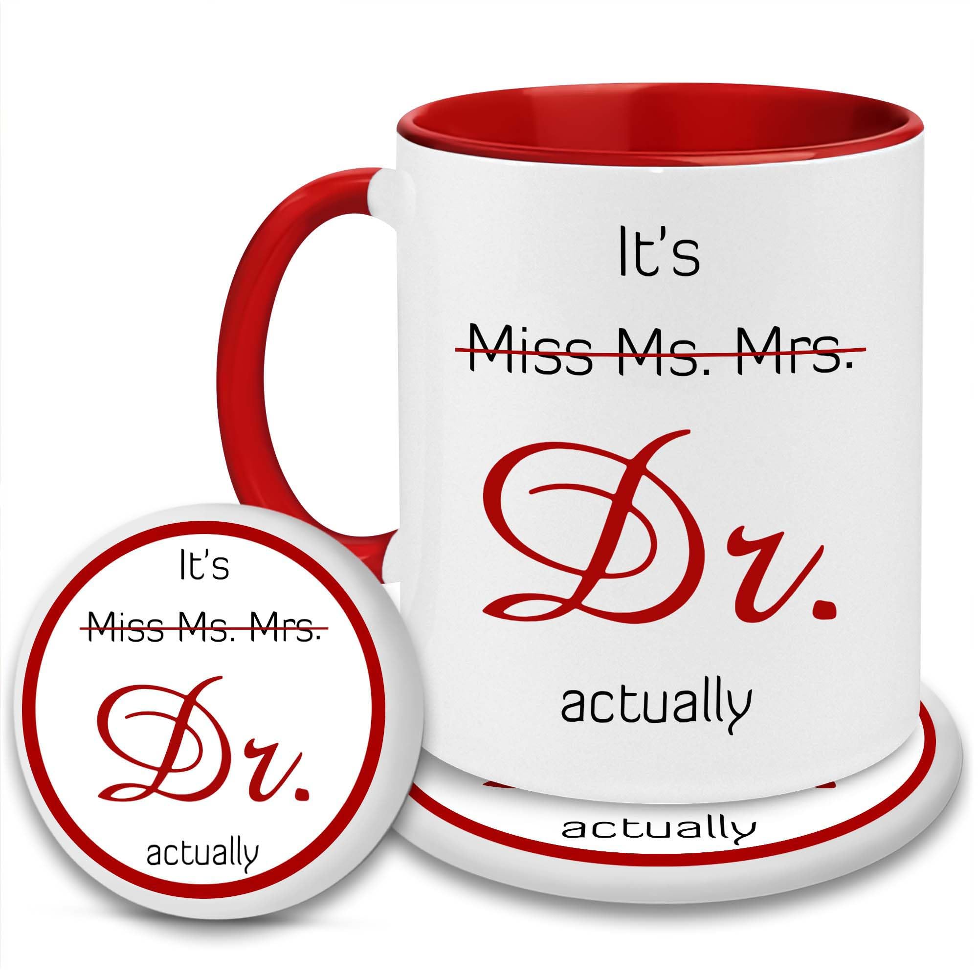 Taza LOJEYYGLE con diseño de doctorado en primer plano para café.