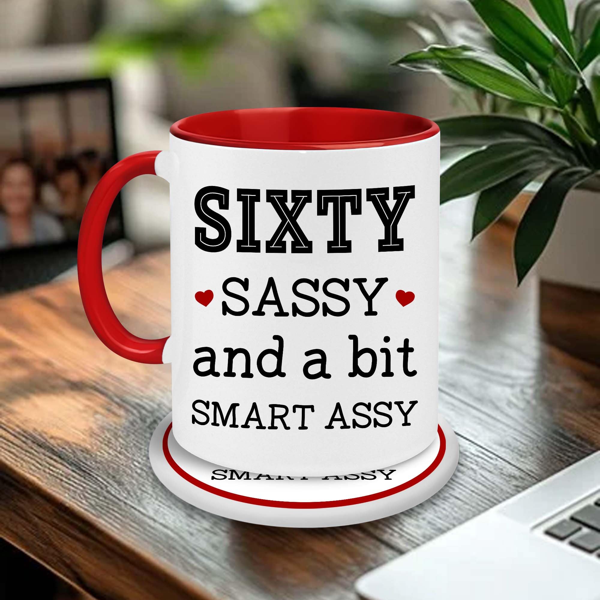Taza LOJEYYGLE lista para regalo festivo de 60 años.