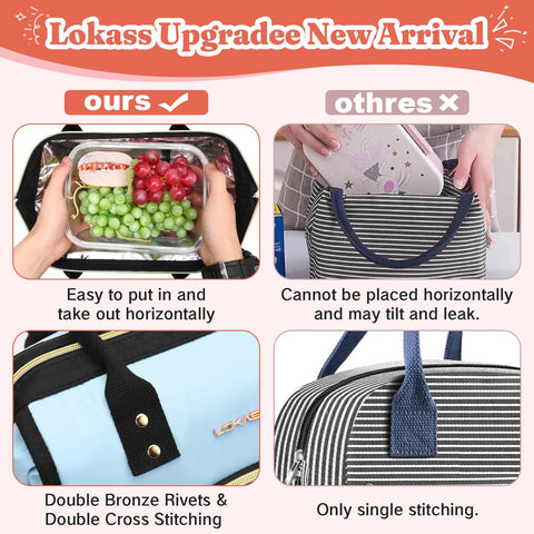 Gran capacidad de la bolsa LOKASS para contener contenedores y bebidas