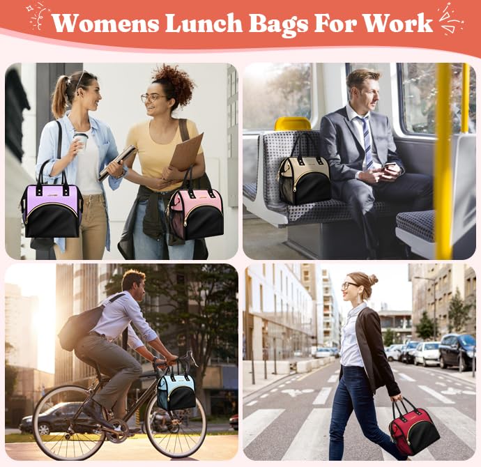 Diseño en rosa y negro de la bolsa LOKASS para mujer