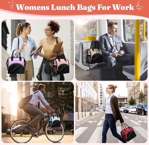 Diseño en rosa y negro de la bolsa LOKASS para mujer