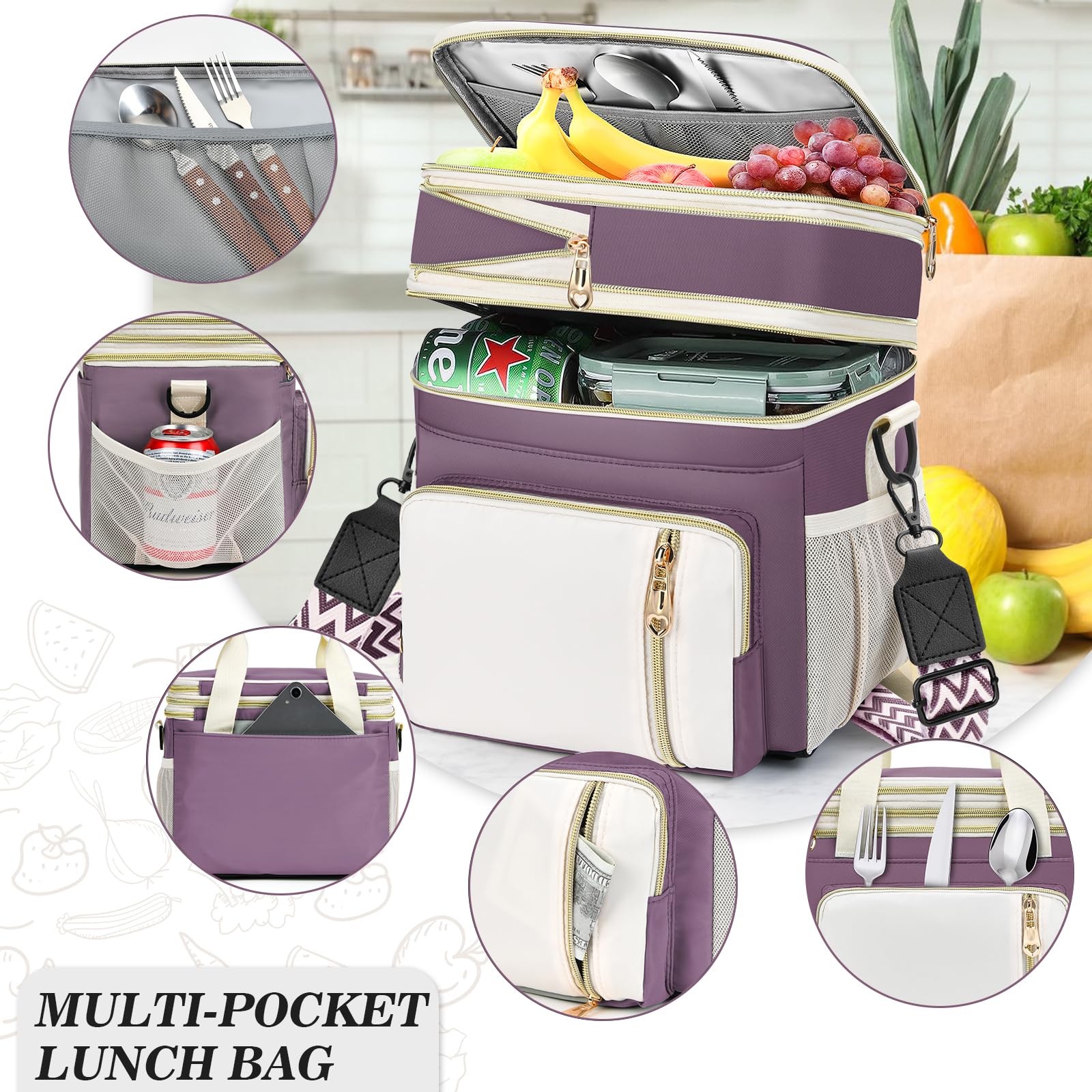 Lokass-lunch-bag-aislamiento-eficaz: mantiene las comidas a temperatura deseada.