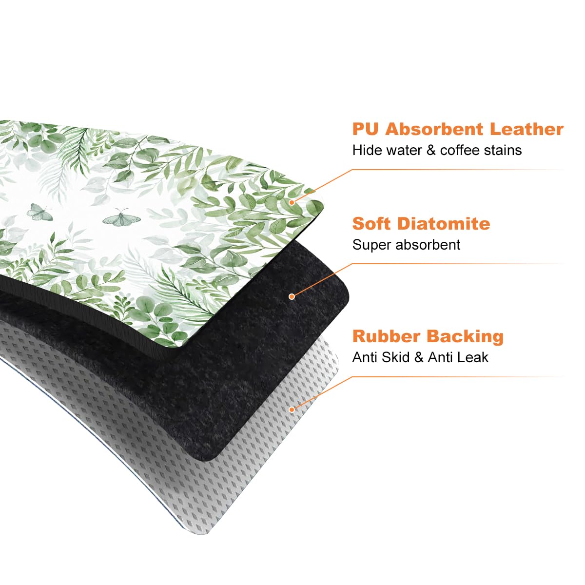 LOKHOM diseño decorativo con planta y mariposa para encimera