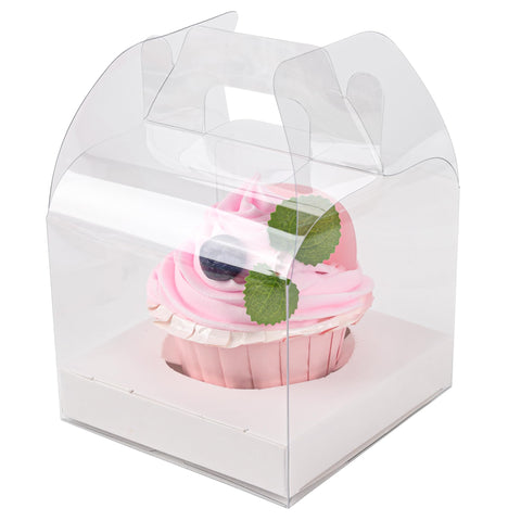 Caja para cupcakes con inserts que mantiene las porciones en su lugar.