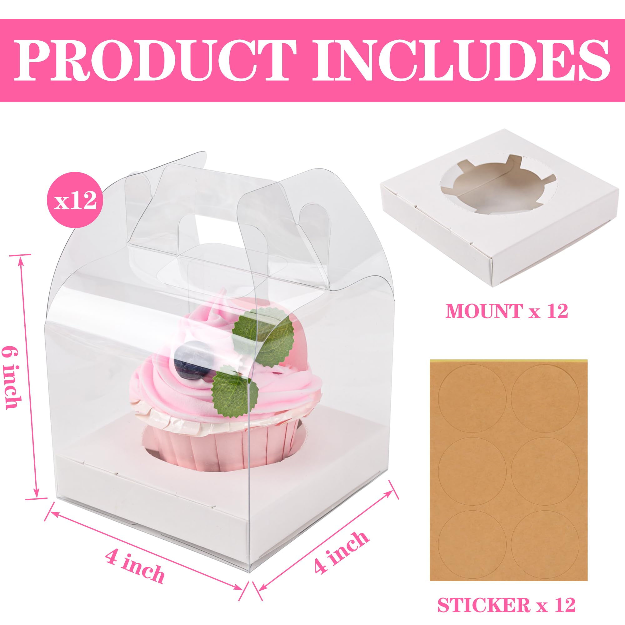 Capa protectora de membrana en la caja para cupcakes que evita arañazos.