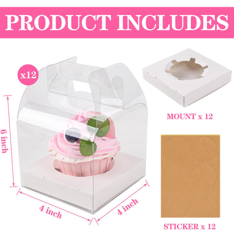 Capa protectora de membrana en la caja para cupcakes que evita arañazos.