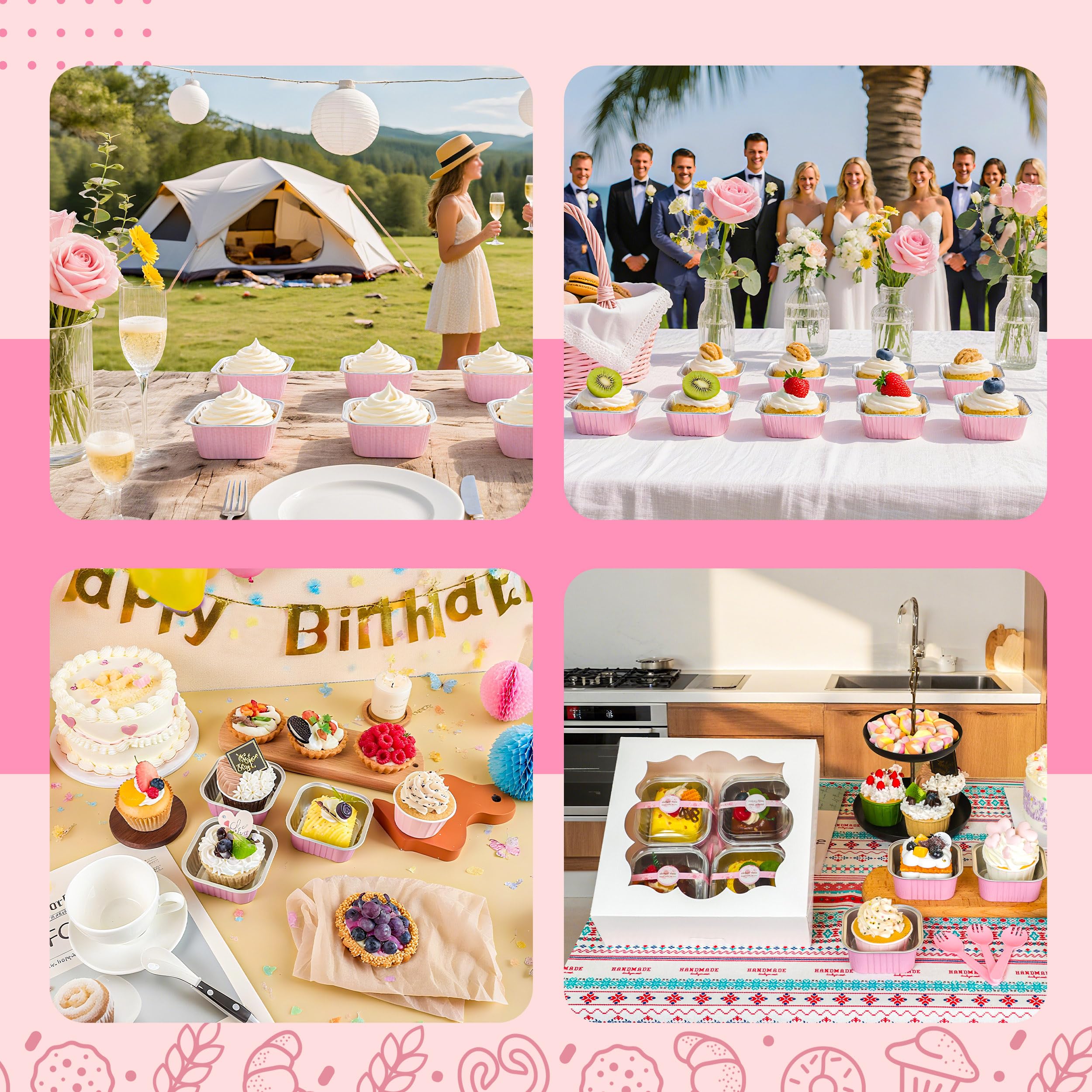 Lokqing pegatinas decorativas para personalizar y presentar postres.