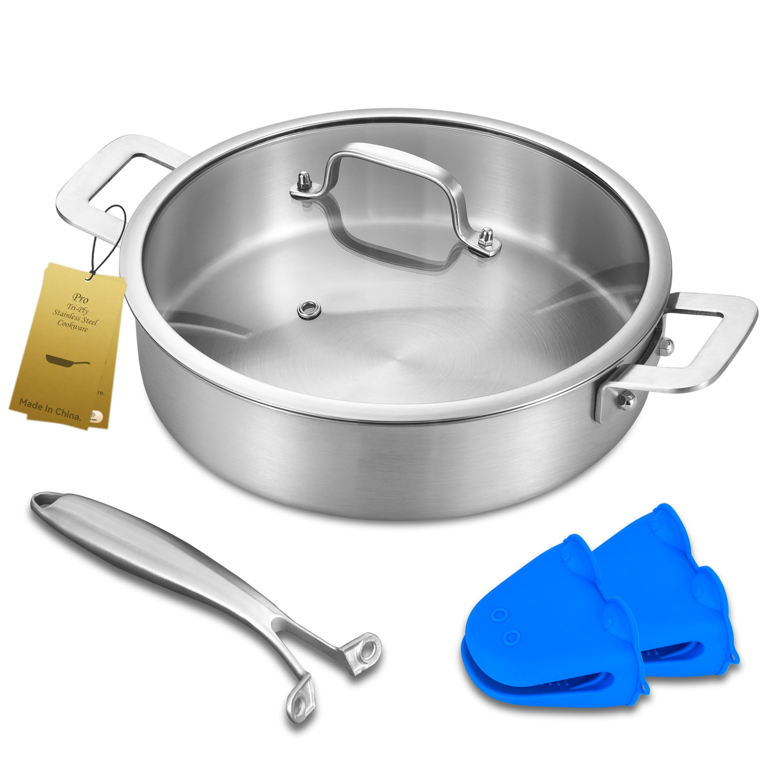 LOLYKITCH sartén 7qt con asa-desmontable para manejo seguro