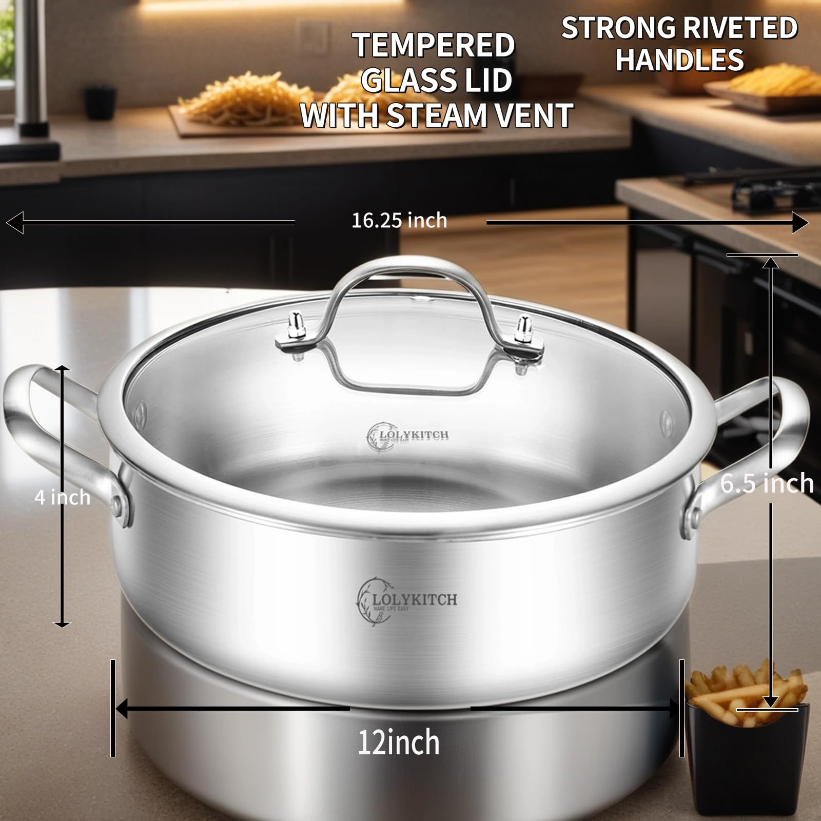 Compatible con inducción LOLYKITCH, cocina versátil en todo tipo de quemadores.