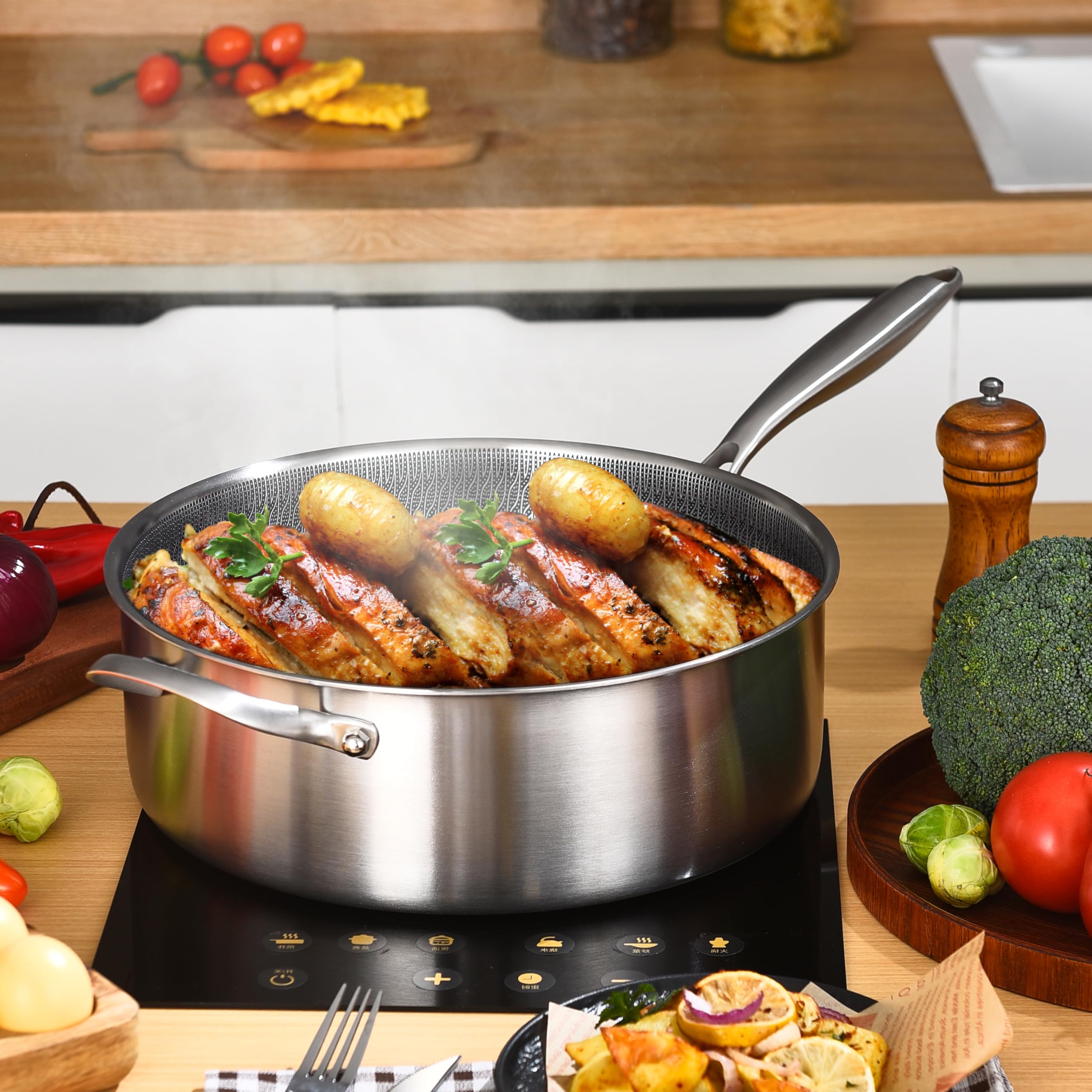 LOLykitch sartén horno 500f, apta para horno y transición segura.