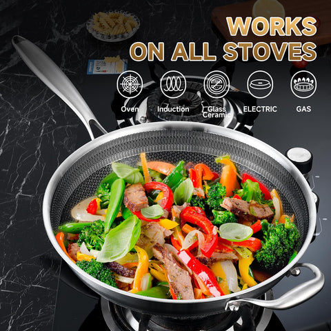 Wok LOLYKITCH apto para inducción y horno hasta 500°F