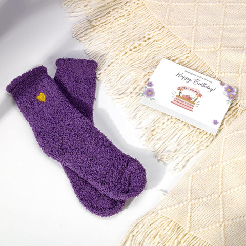 LOMEVE calcetines morados suaves para confort diario.