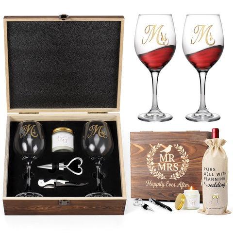 LOMEVE copas Sr y Sra de vino para brindis elegante.
