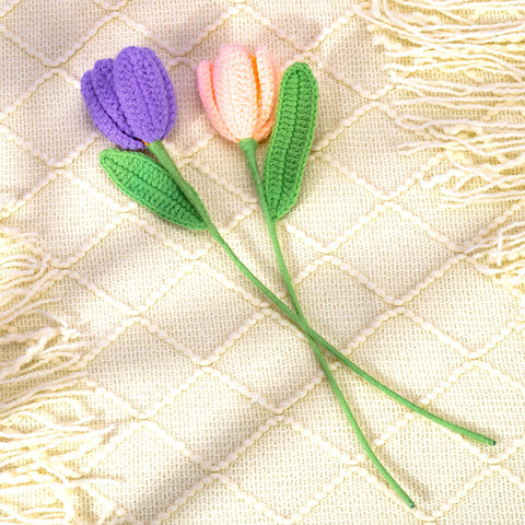 LOMEVE tulipanes tejidas a mano para decoracion calida.